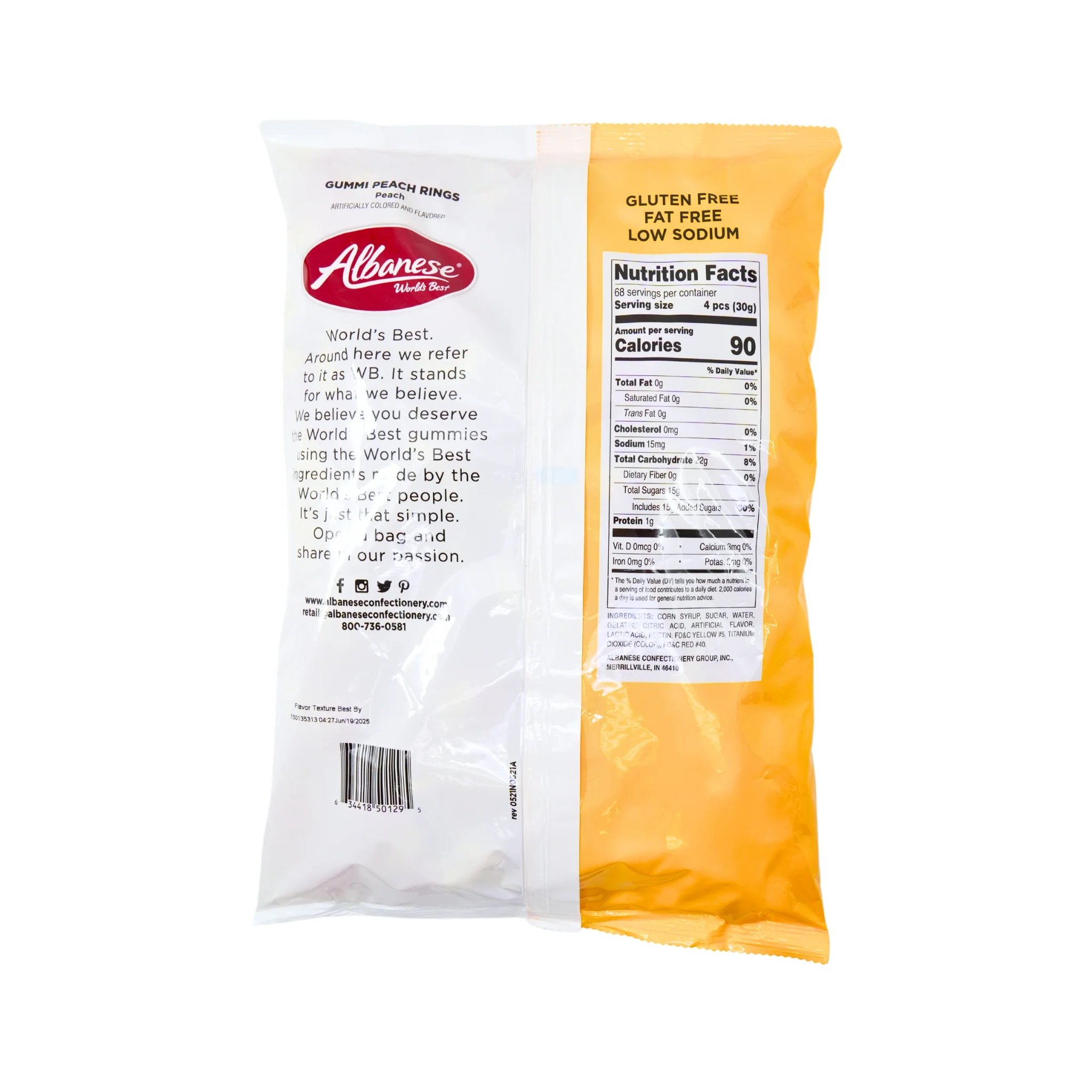 ALB Gummi Peach Rings 4.5 lb - Image 4