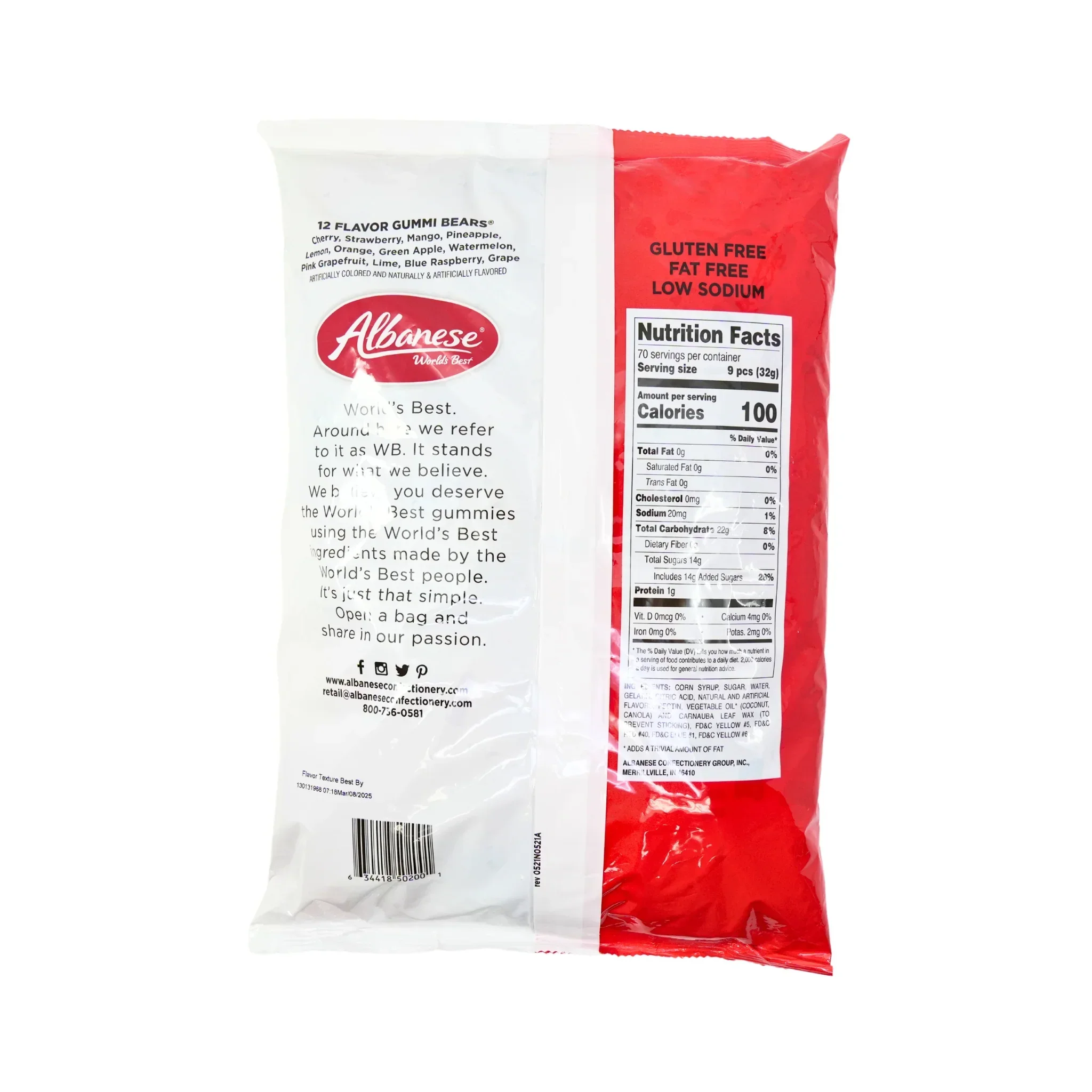 Albanese Bulk Gummi Bears 12 Flavor 5 lb bag - Image 3