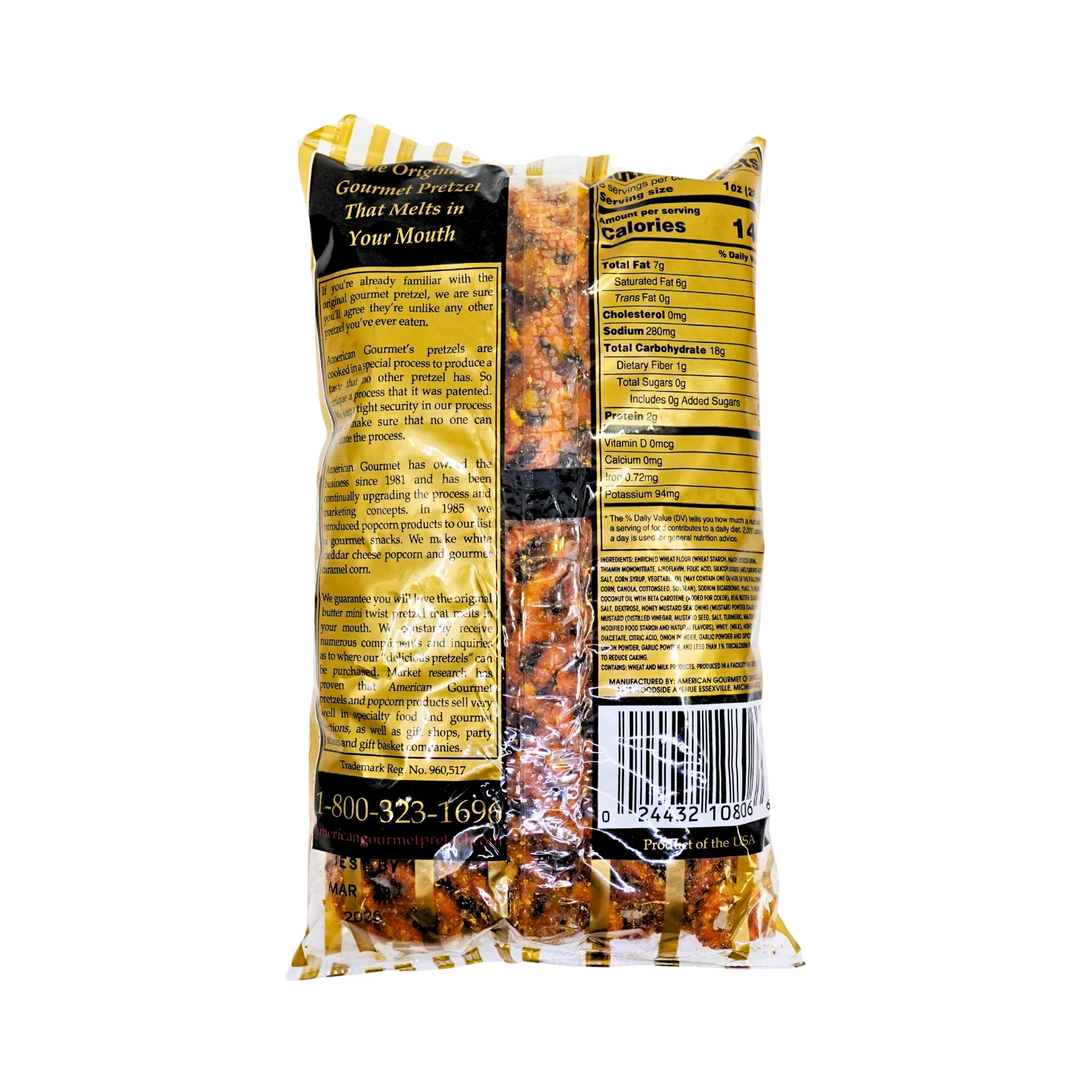 American Gourmet Honey Mustard Mini Twists 8oz - Image 3