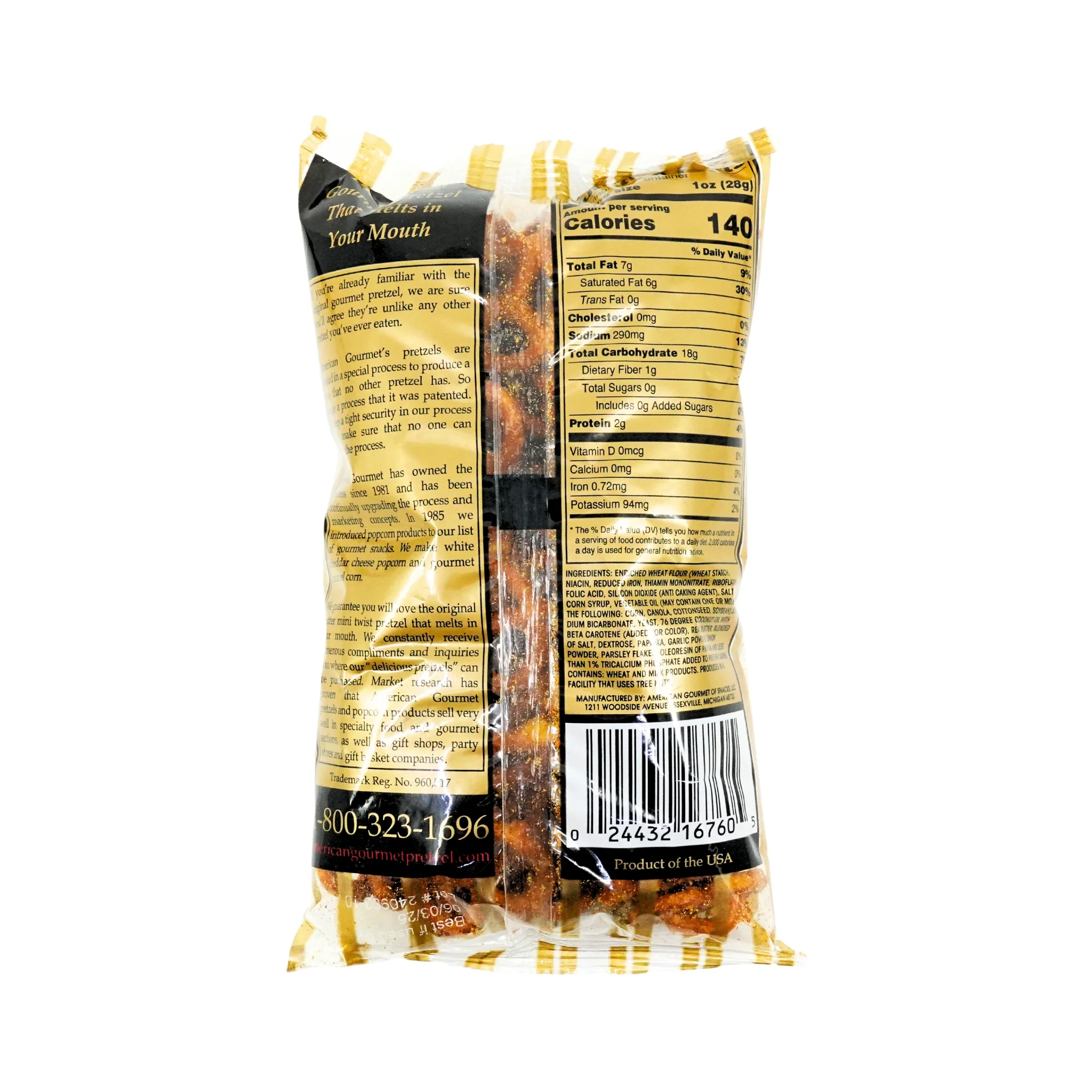 American Gourmet Onion Garlic Mini Twist Pretzels 8 oz - Image 3