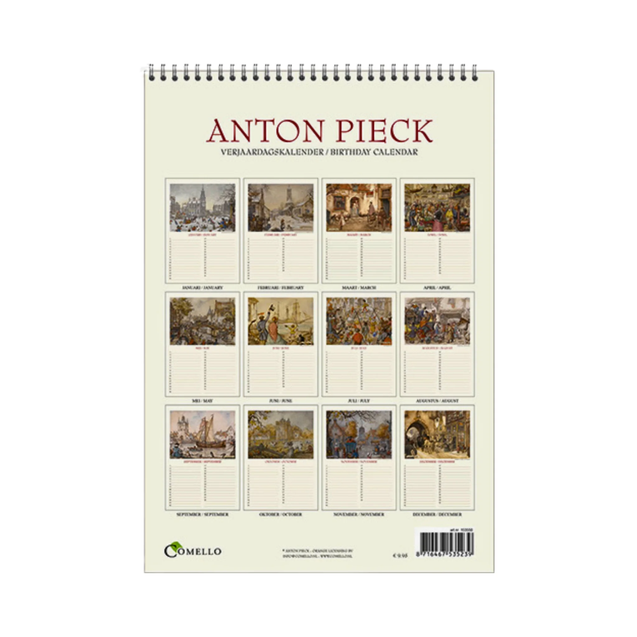 Anton Pieck Havens - Harbor views Birthday calendar - Image 3