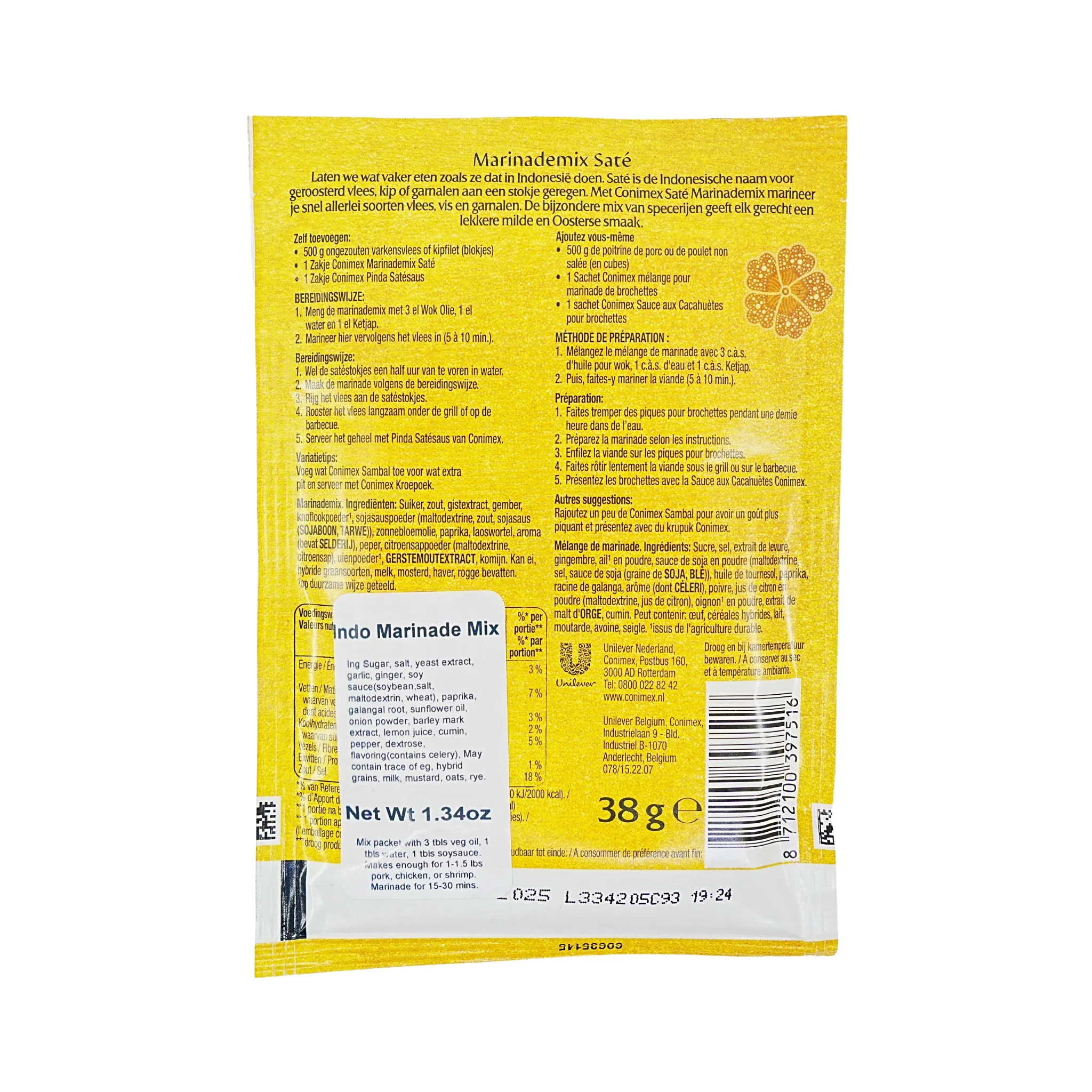 Conimex Satay Marinade Packet 1.34 oz - Image 3
