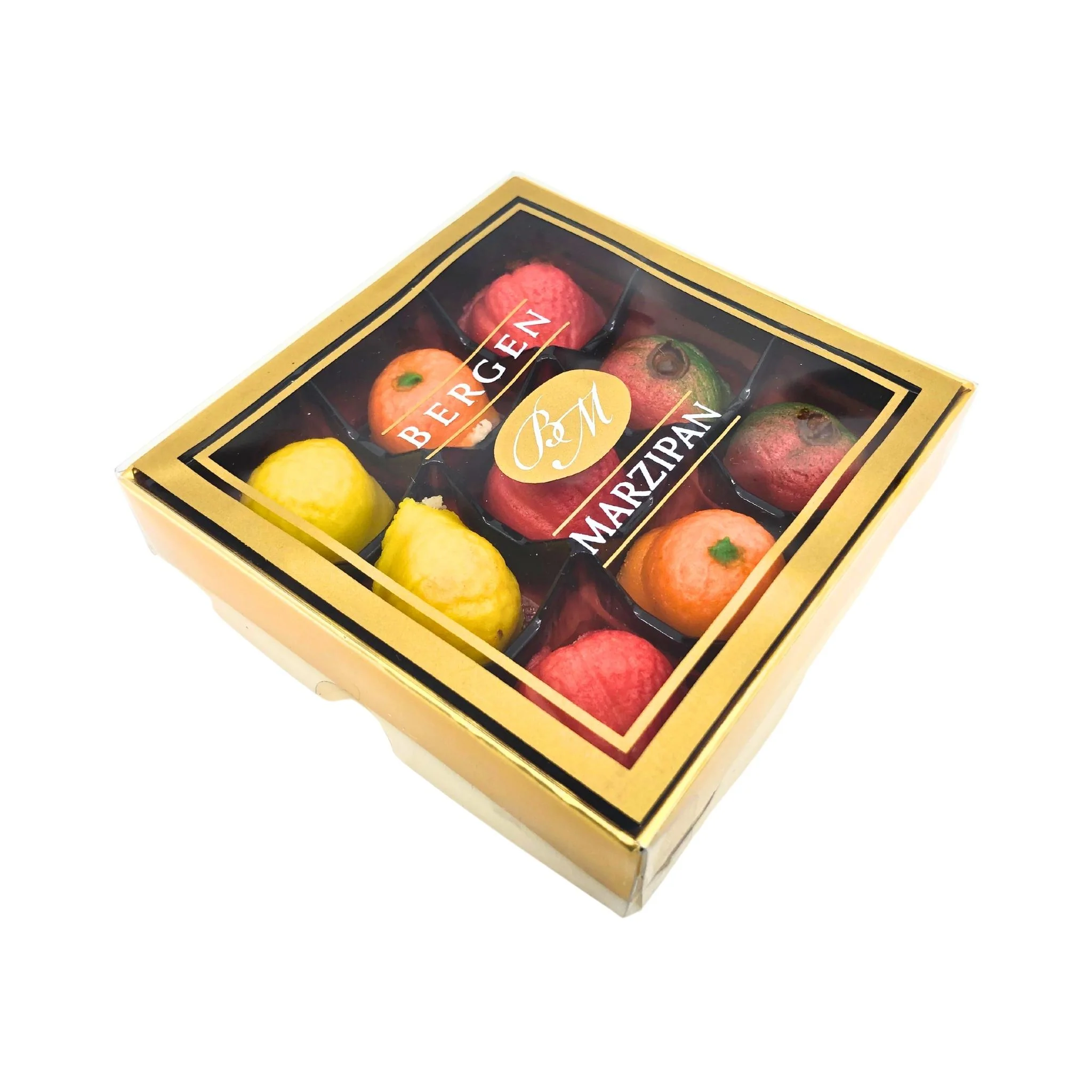 Bergen Marzipan Fruits 9 piece Gift Box 4 oz - Image 3