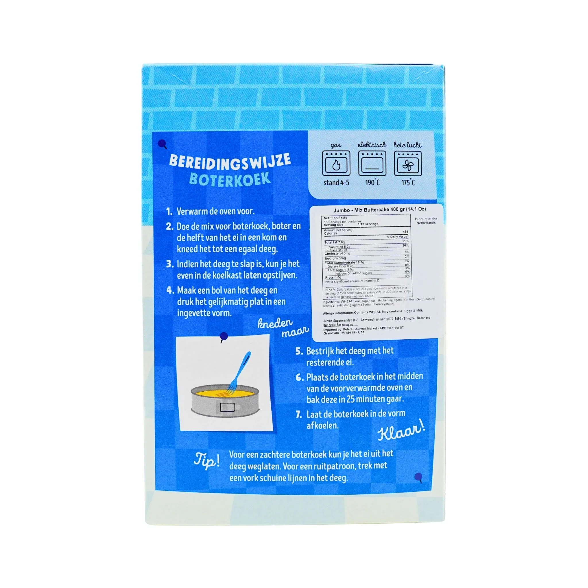 Jumbo Boterkoek Butter Cake Mix 14 oz box - Image 4