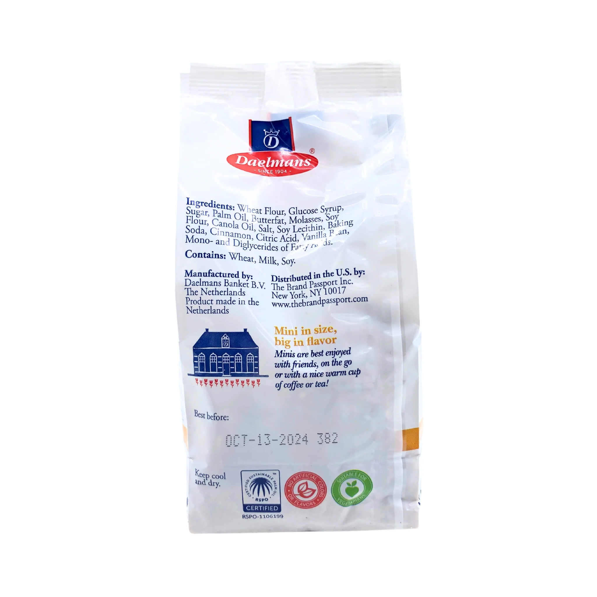 Daelmans Caramel Mini Wafers Cello 7 Oz bag - Image 4