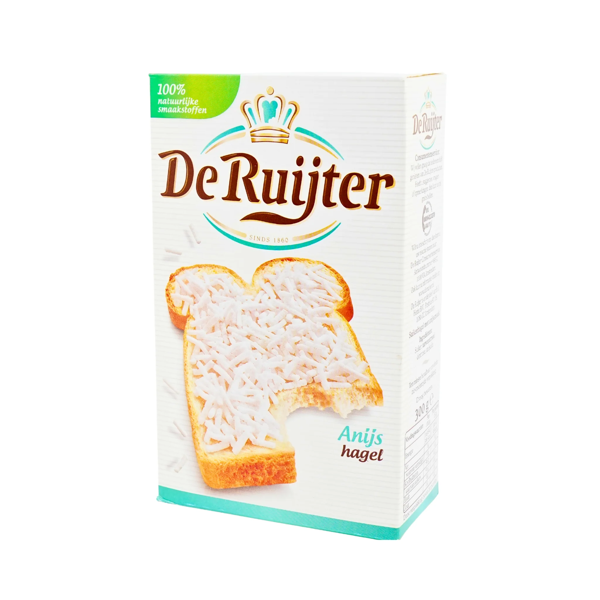 De Ruijter Anise Flavored Hail Hagel Sprinkles 300g Box - Image 2