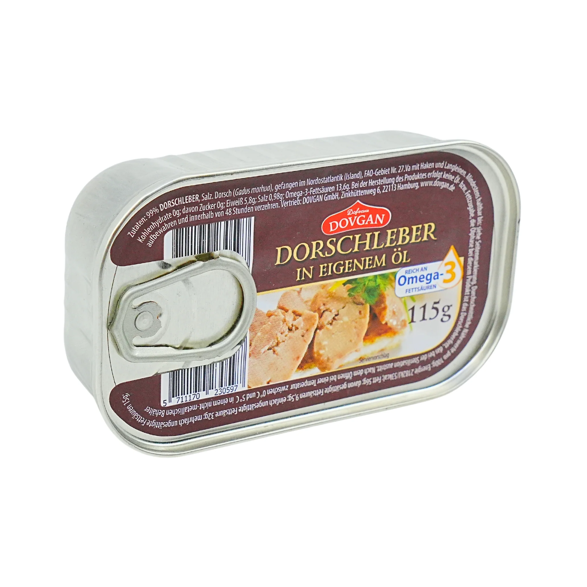 Dovgan Cod Liver In Oil 4.06oz tin - Image 3