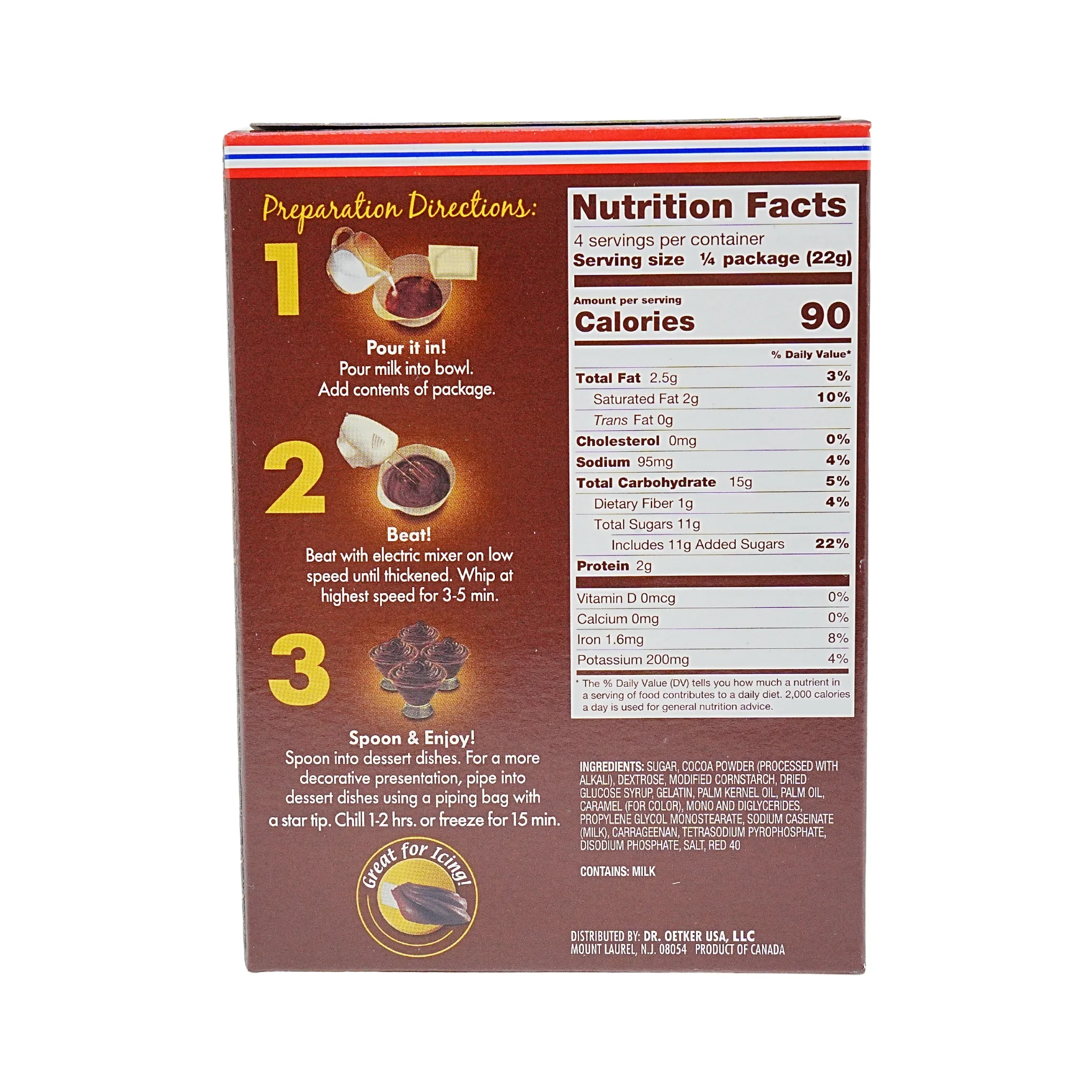 Dr Oetker Dark Choc Truffle Mousse 3.1 oz  box - Image 4