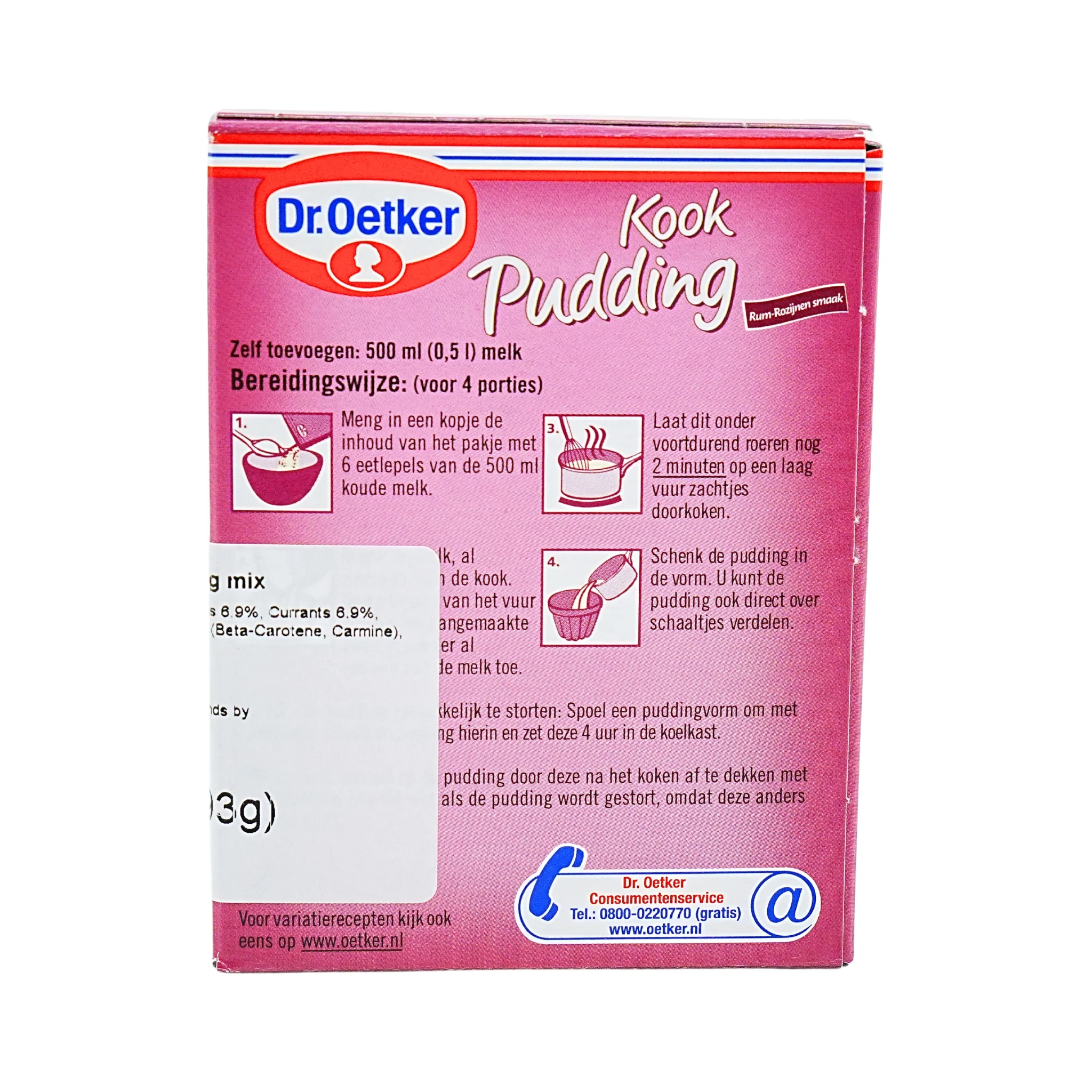 Dr Oetker Rum Raisin Pudding Mix 3.2 oz box - Image 3