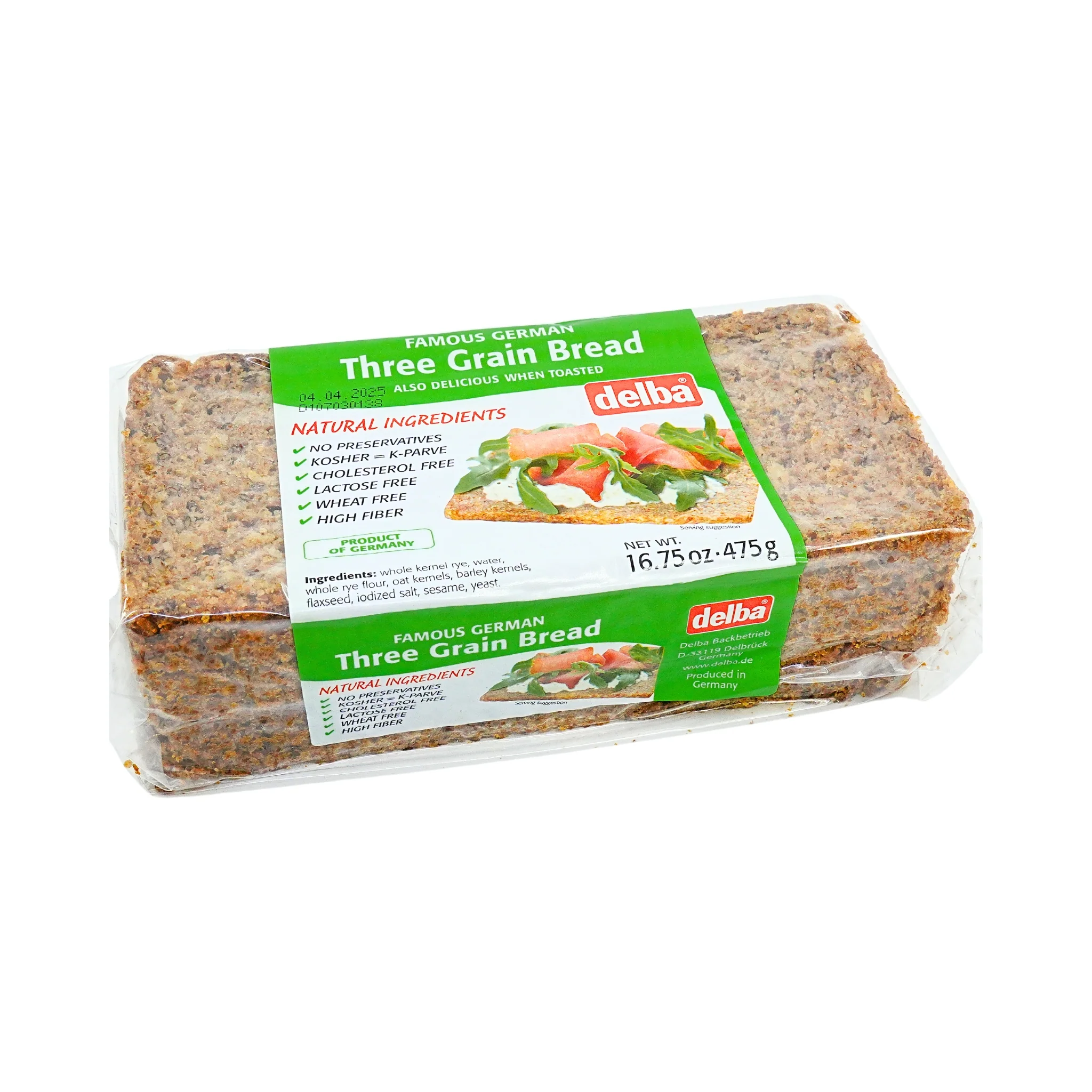 Delba Three Grain Bread 16oz - Image 3