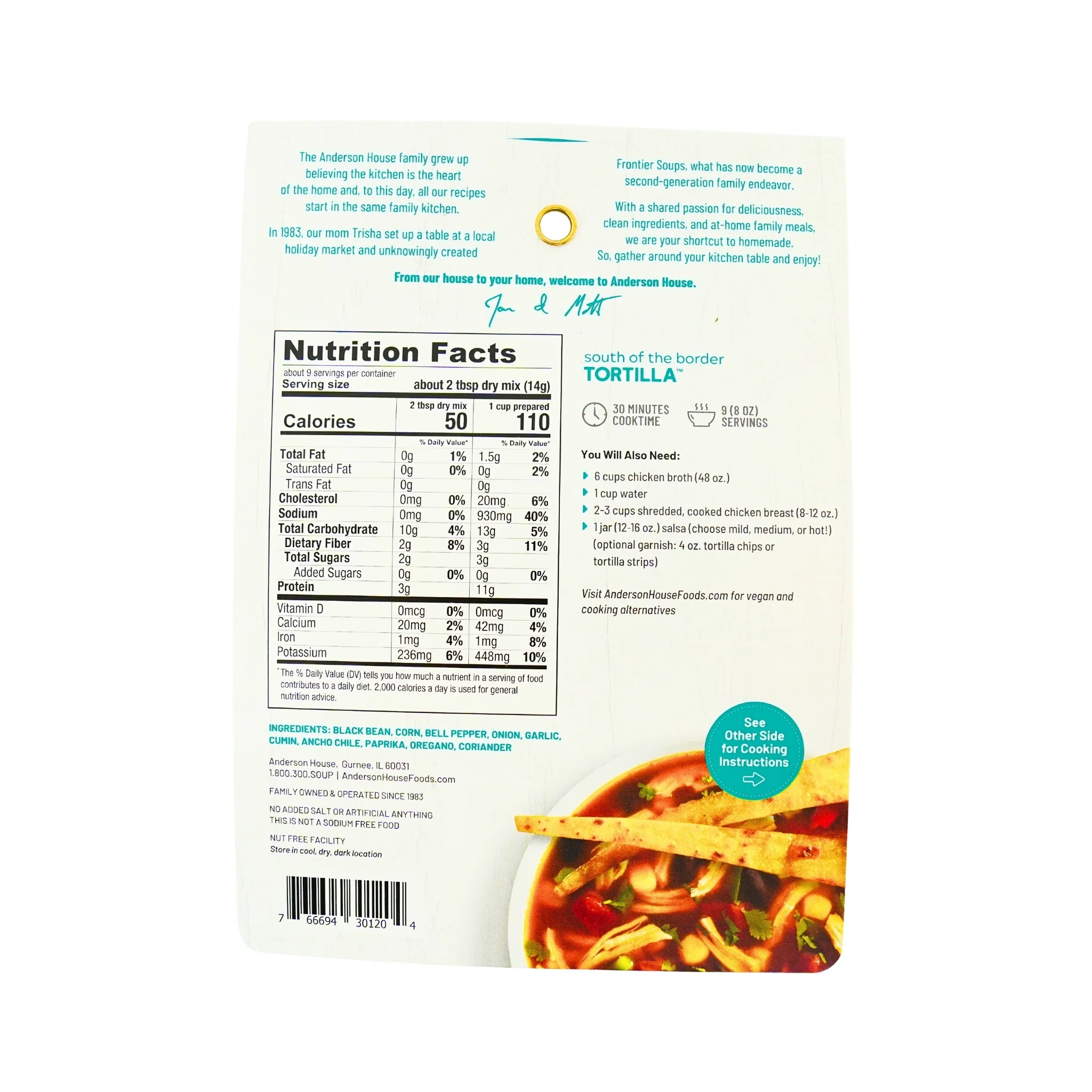 Frontier Soups South of The Border Tortilla Soup Mix - Image 3