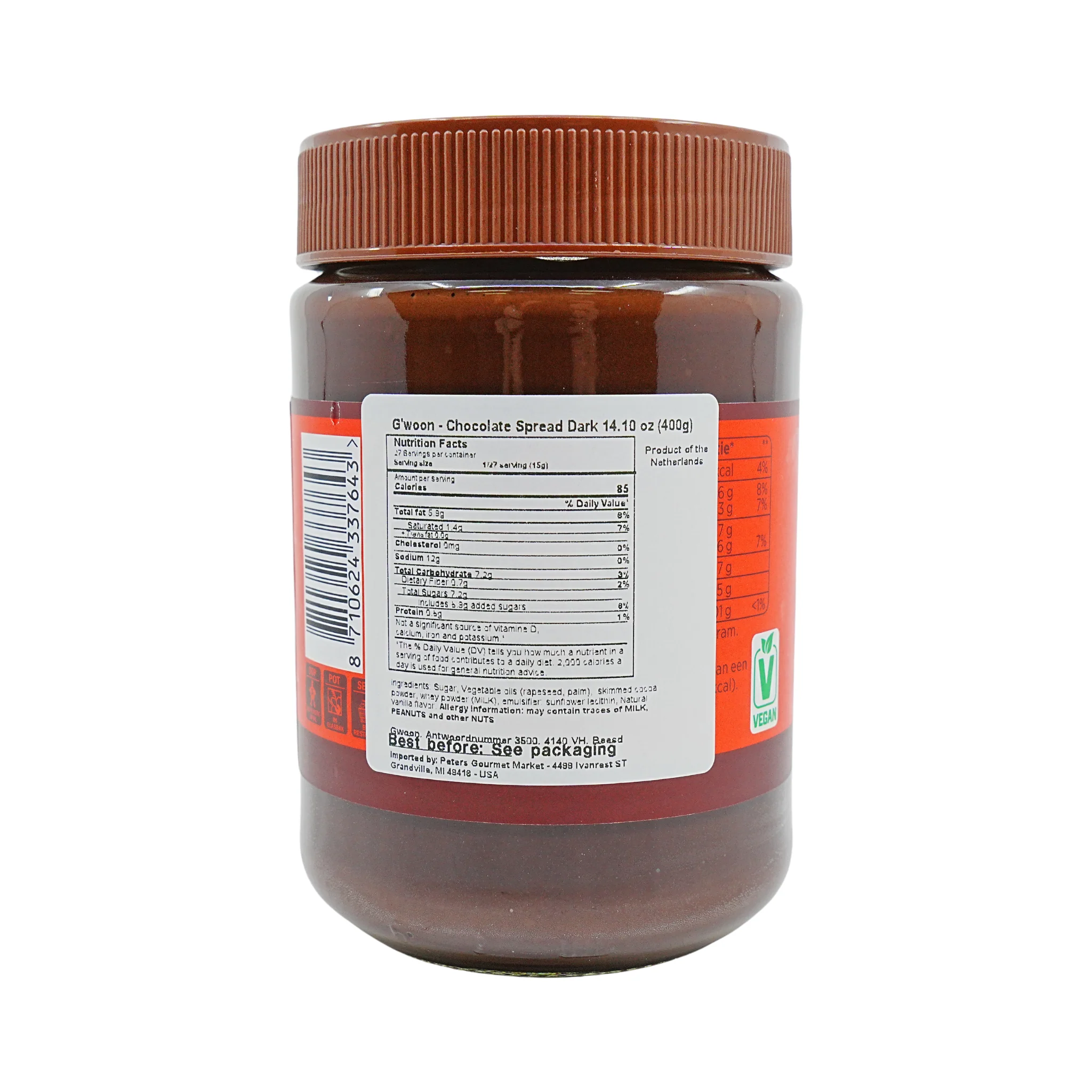 Gwoon DARK Chocolate Spread 14 oz jar - Image 4