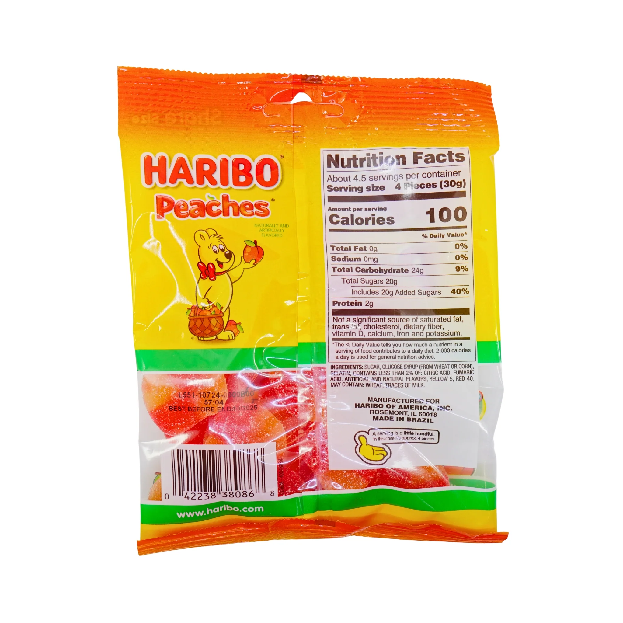Haribo Peaches 5 Oz Bag - Image 3
