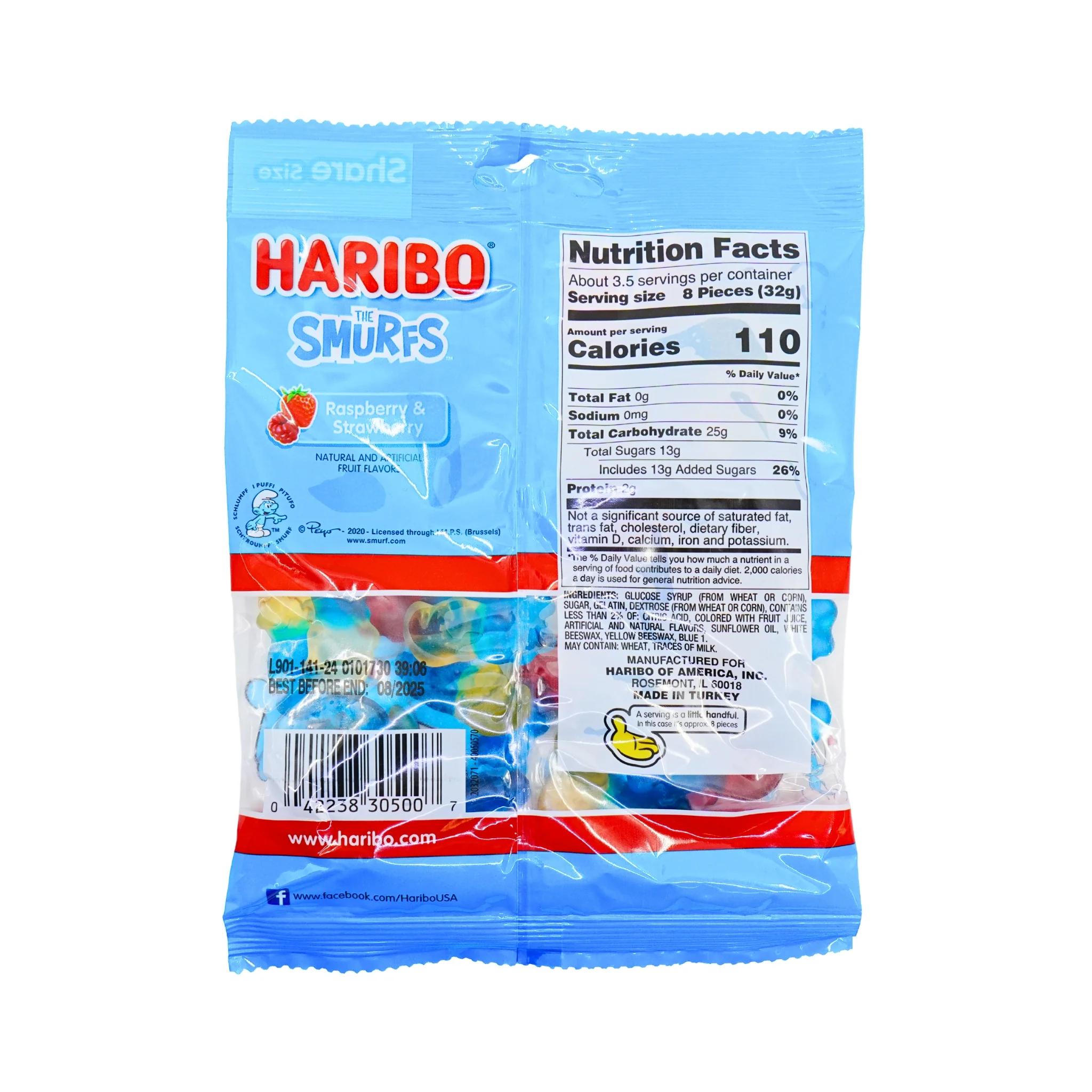 Haribo Smurf Gummi Candy 5oz Bag - Image 3