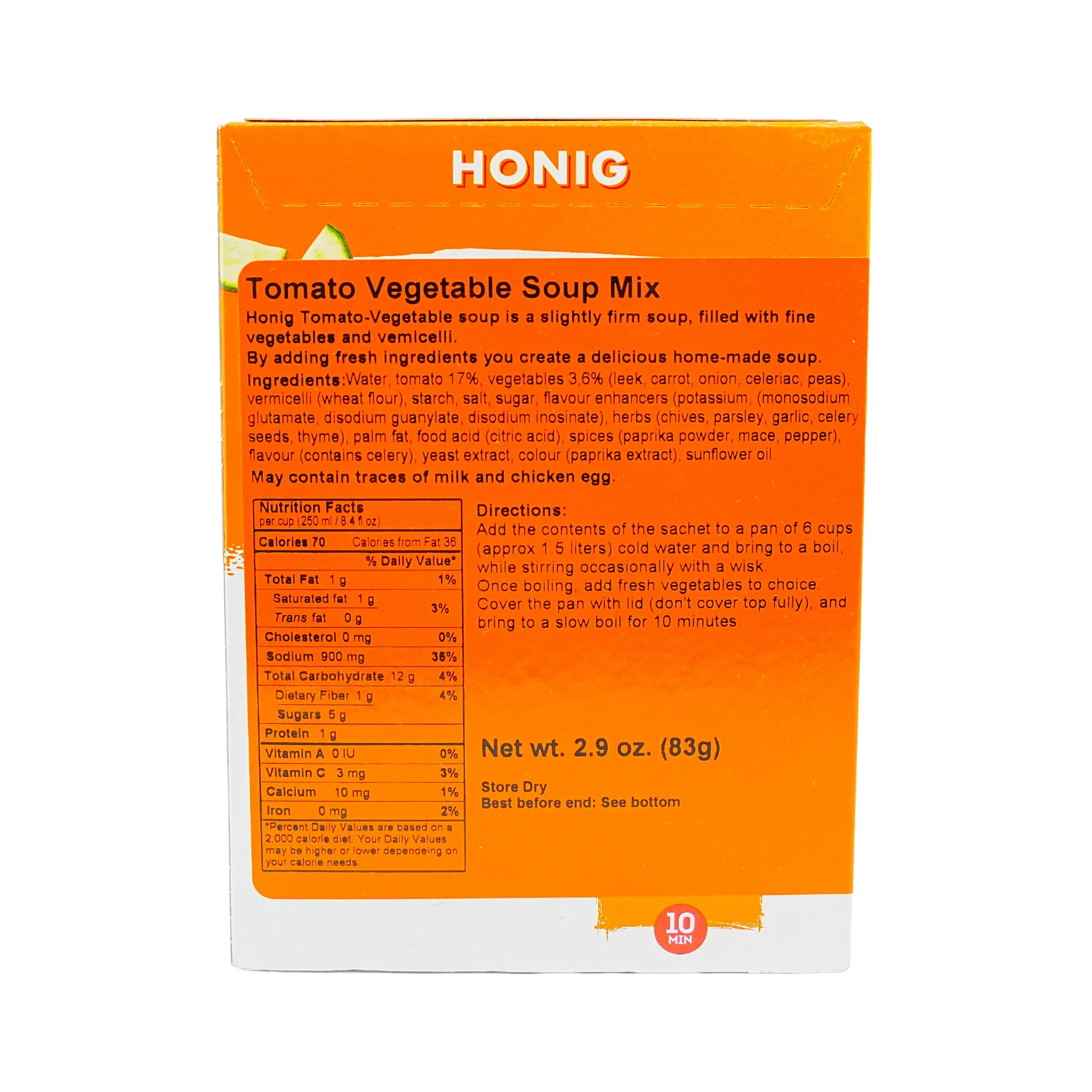 Honig Tomato Vegetable Soup 2.9 oz - Image 3