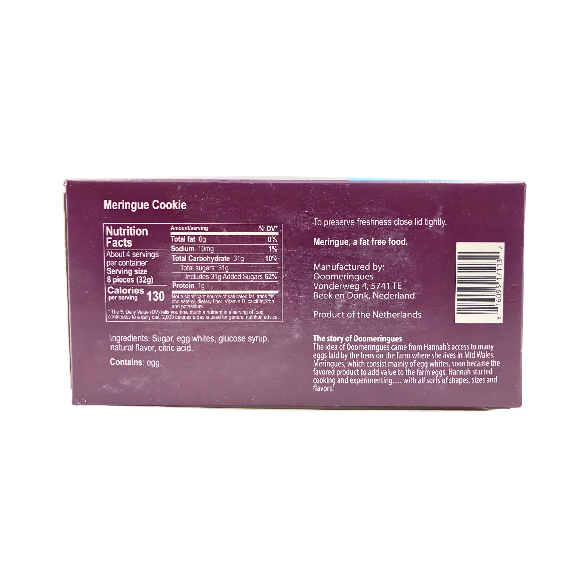 Jeurgens Vanilla Flavored Meringues Box 4.59 oz - Image 3