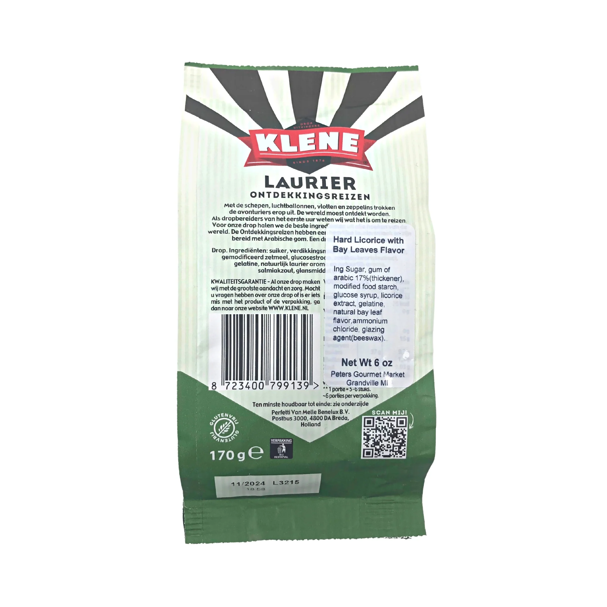 Klene Hard Salty Licorice Laurier Bay Leaf Licorice 6 oz - Image 2