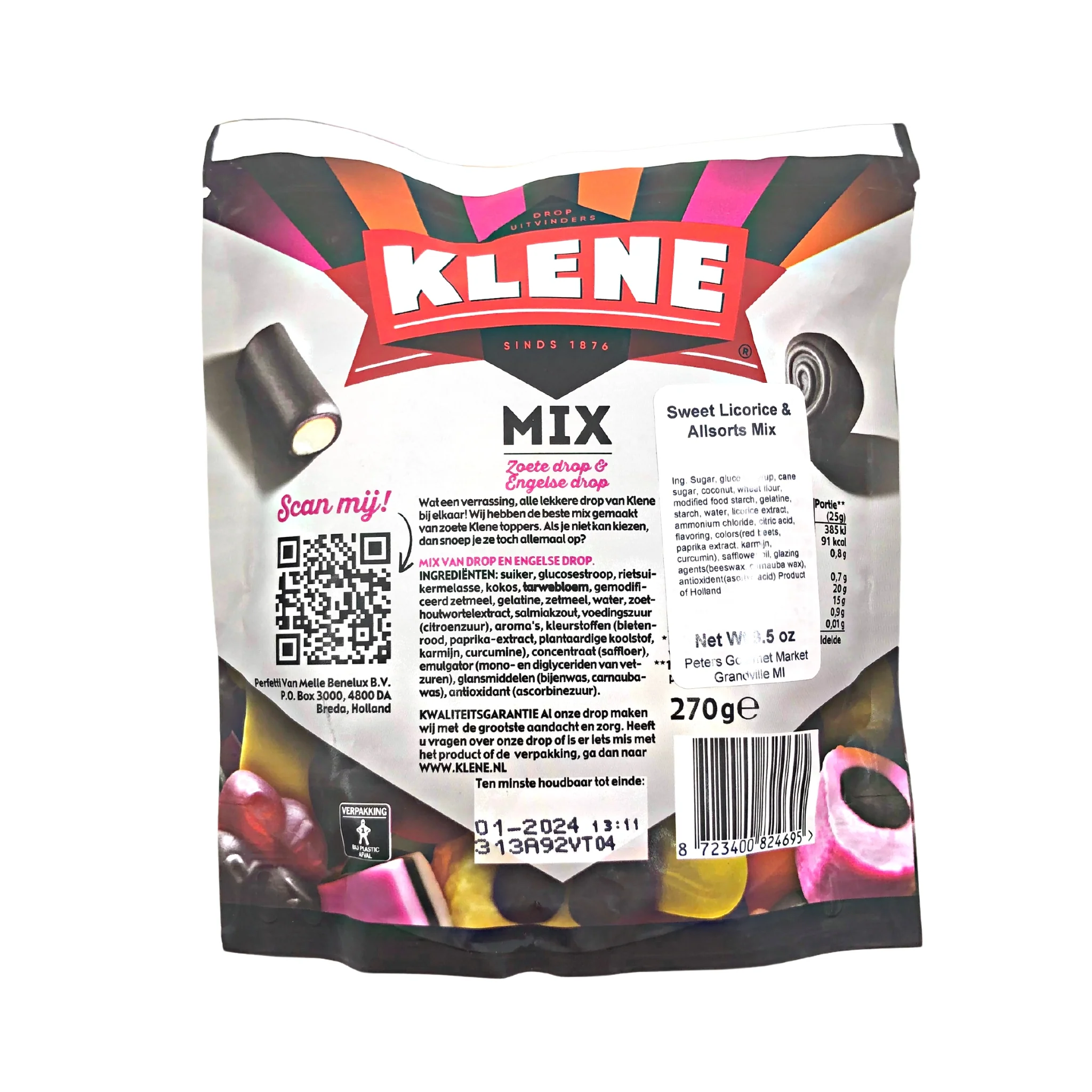 Klene Zoete Mix 270g Sweet licorice and Allsorts Mix 9.5 oz - Image 2