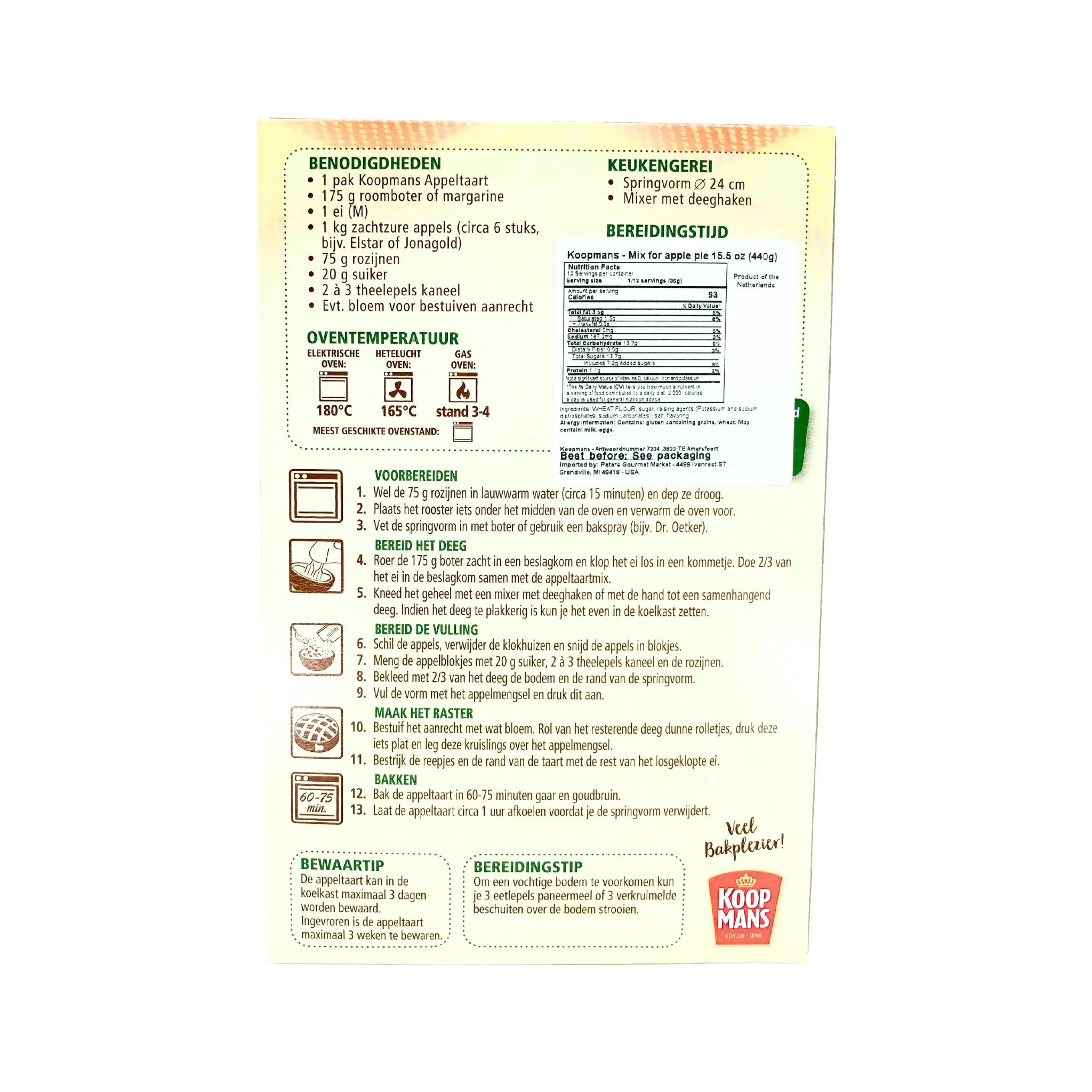 Koopmans Appeltaart Mix 15.5 Oz - Image 3