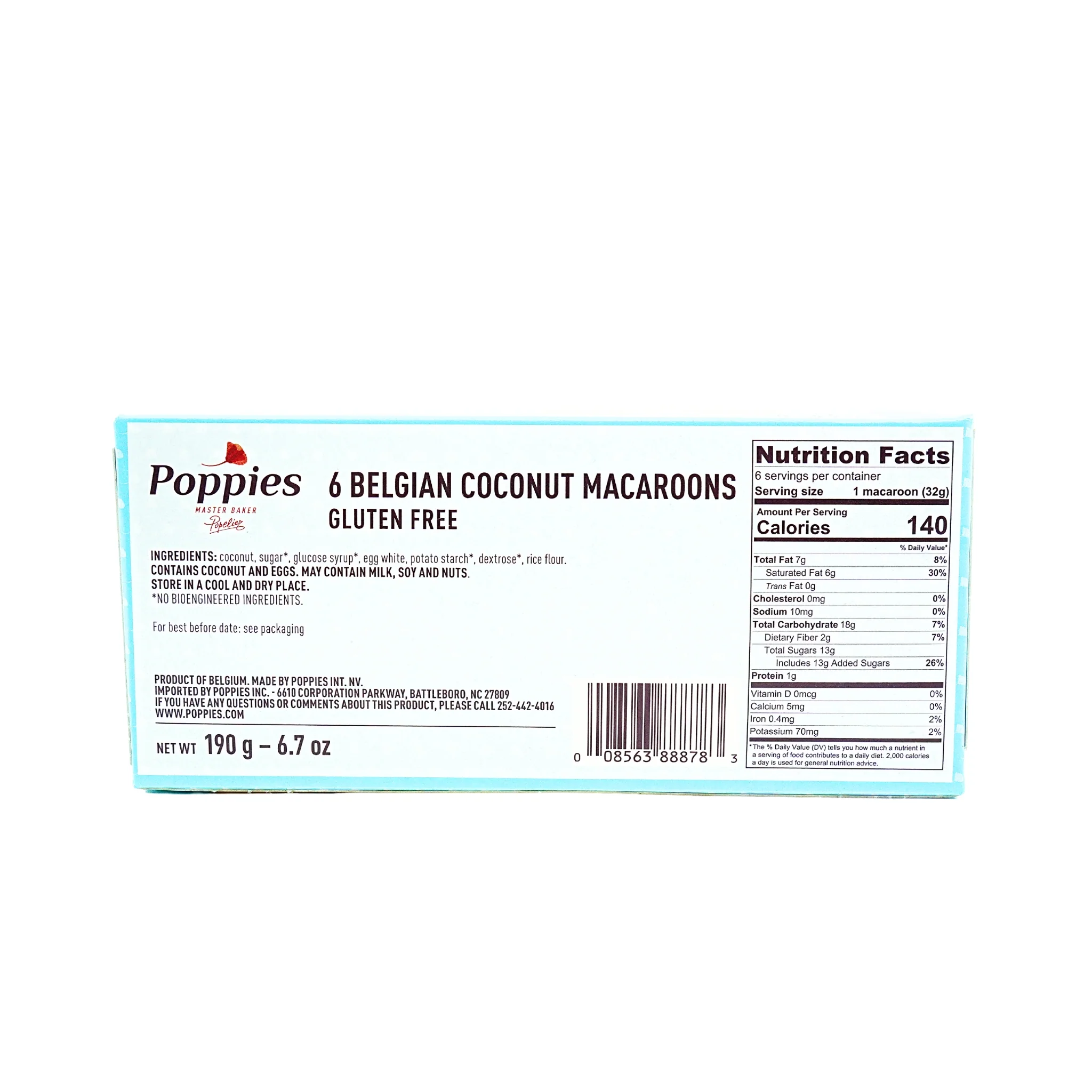 Poppies Coconut Macaroon Cookie 6.7 oz - Image 4