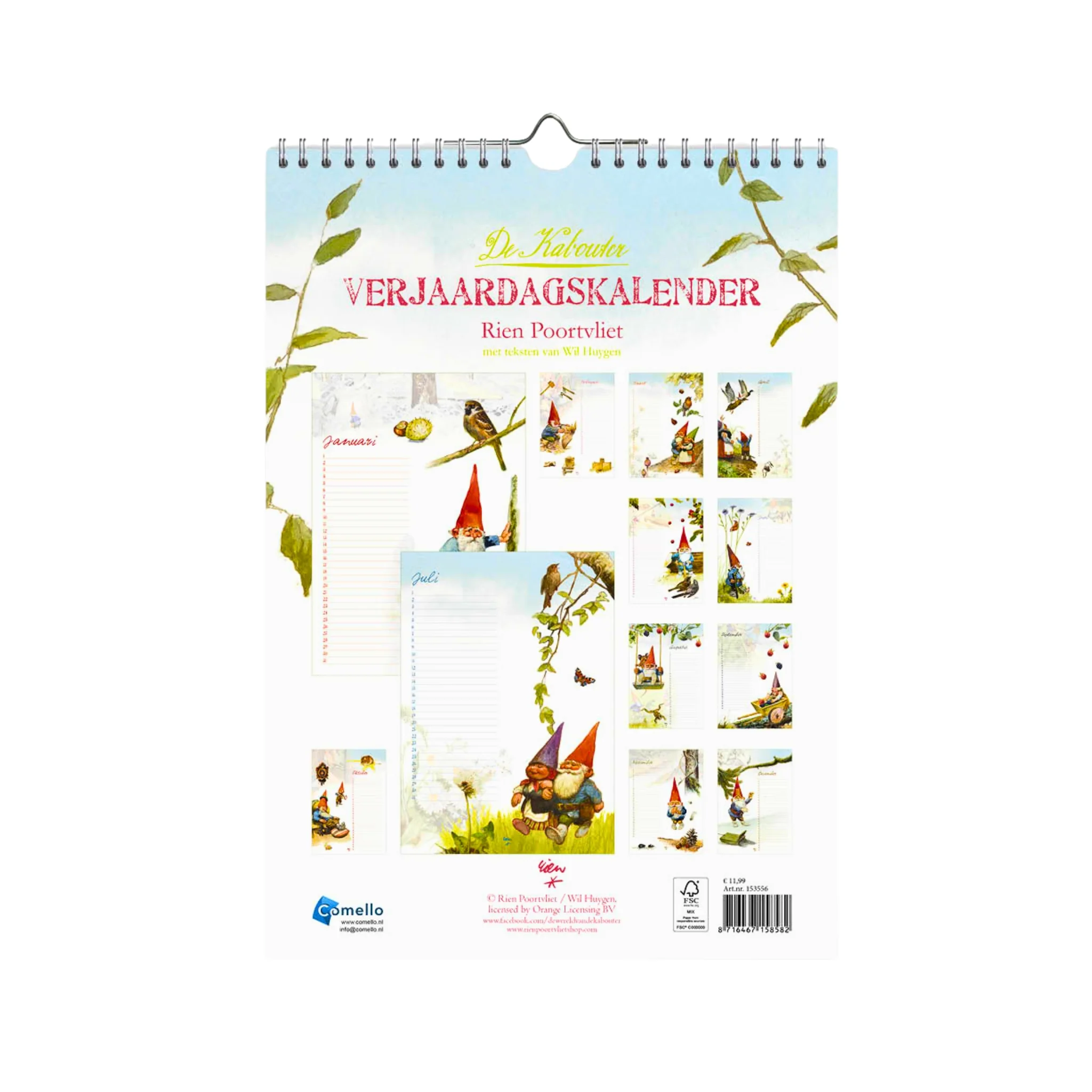 Rien Poortvliet Kabouters - Gnomes Birthday Calendar - Image 3