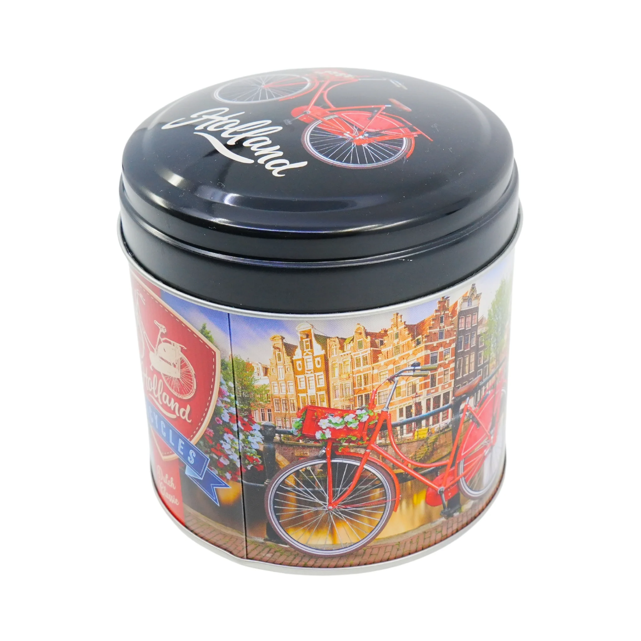 Stroopwafel Holland Tin Bike on Bridge with 8 stroopwafels - Image 3