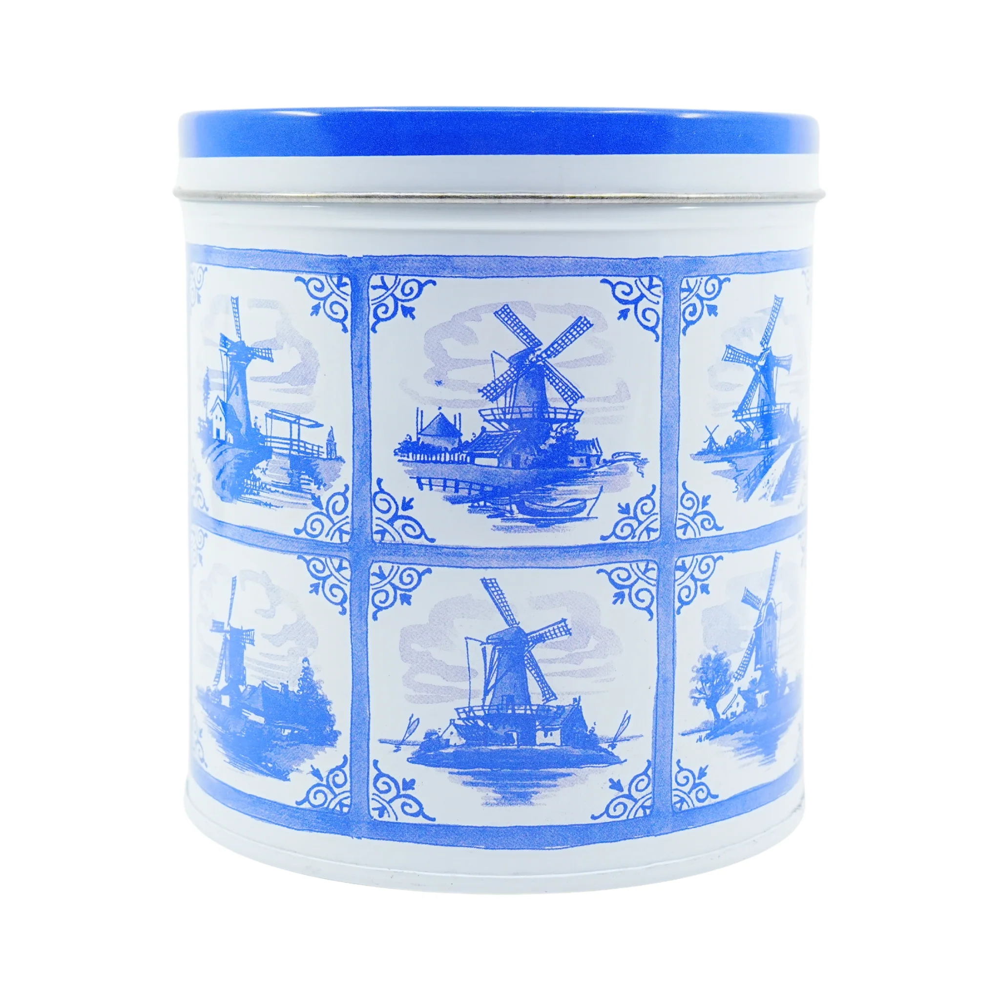 Holland Delft Square Tile Tin with  Stroopwafels - Image 2