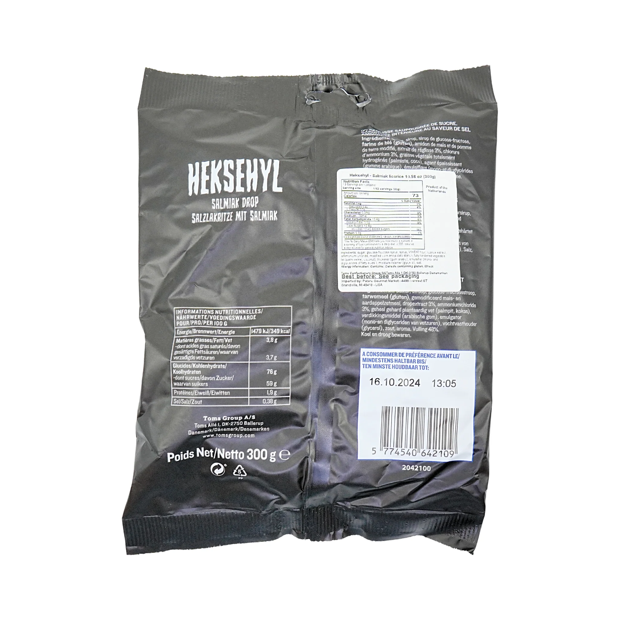 Toms Heksehyl Salty Licorice Logs 11 oz bag - Image 3
