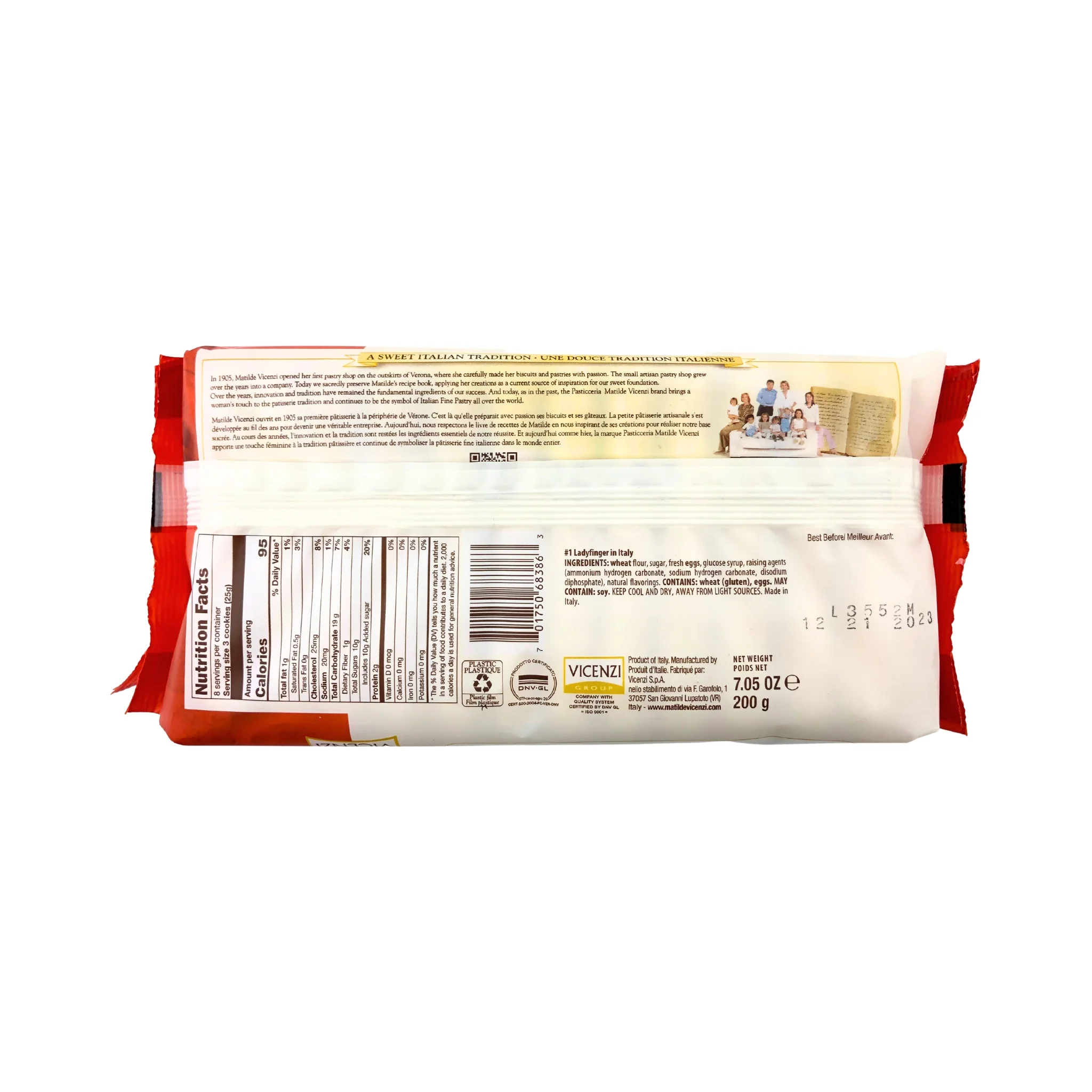 Vicenzi Lady Fingers  Cookie 7.05 Oz - Image 2