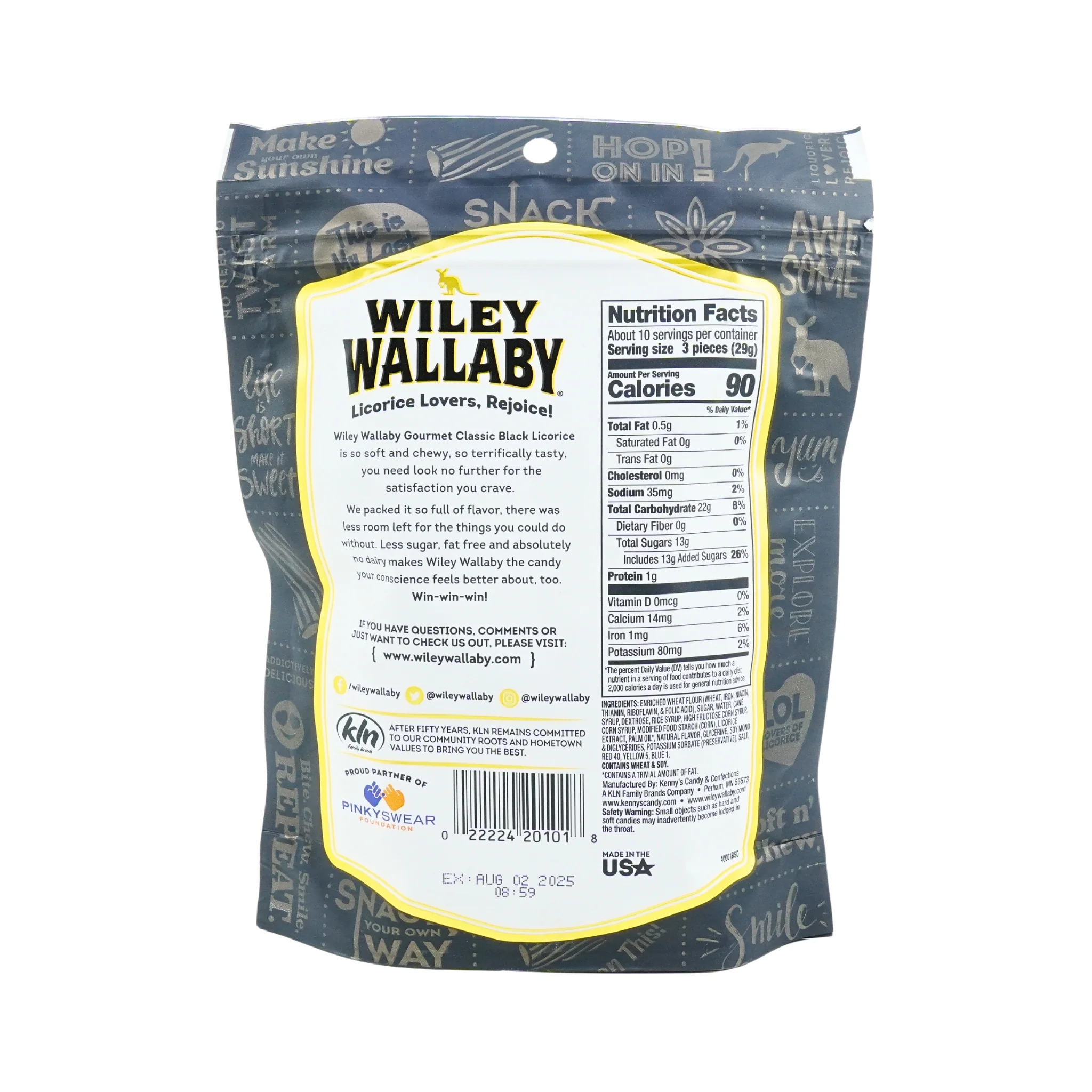 Wiley Wallaby Black Licorice 10oz Bag - Image 3